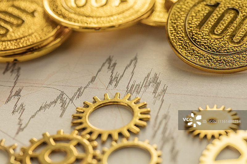 金币与齿轮图片素材