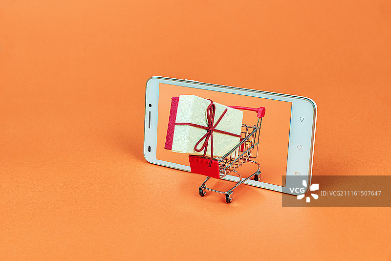 手机购物概念静物图片素材