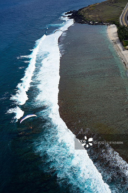 留尼旺岛的泻湖图片素材