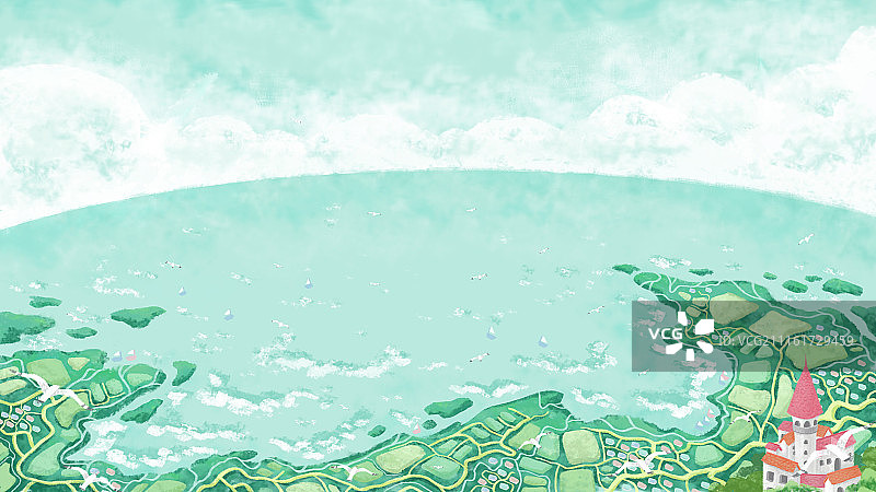 海边岛屿旅行-横版图片素材