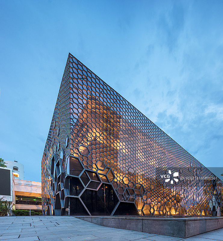 深圳美术馆夜景图片素材