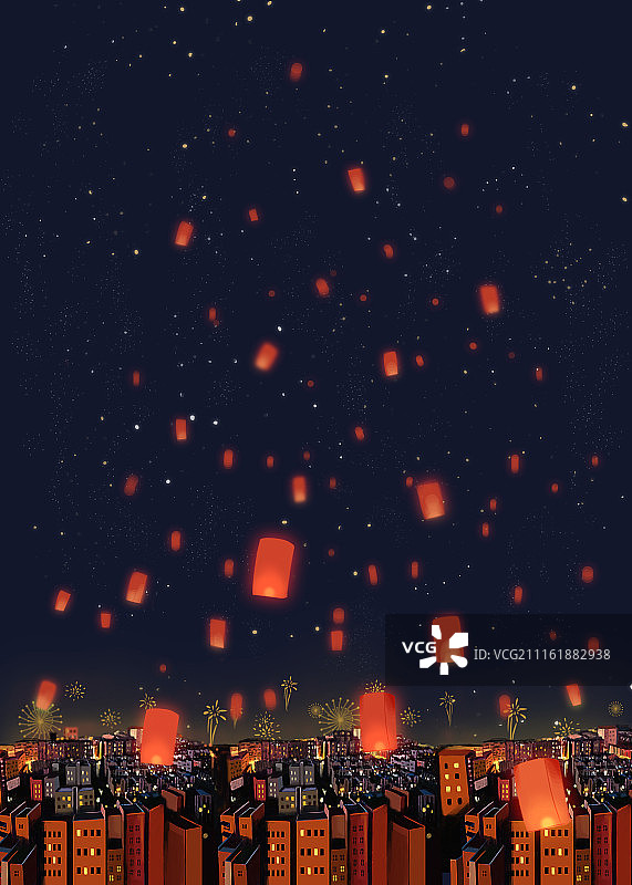 许愿灯图片素材