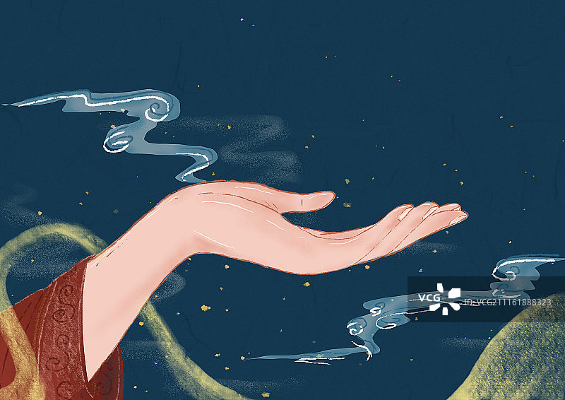 中秋-嫦娥手托月饼图片素材