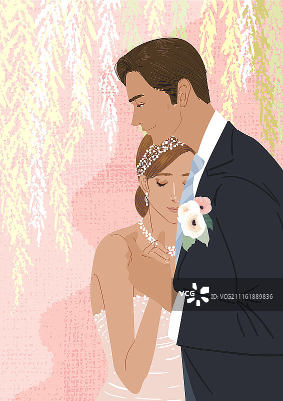 婚礼插画图片素材