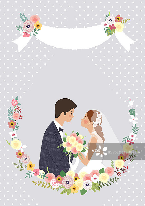 婚礼插画图片素材
