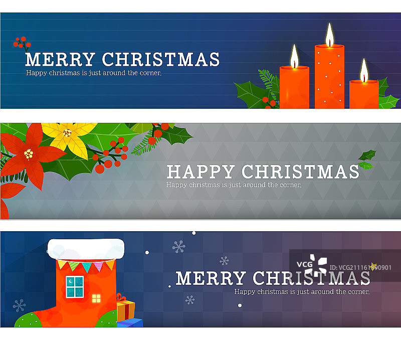 圣诞节插画banner图片素材