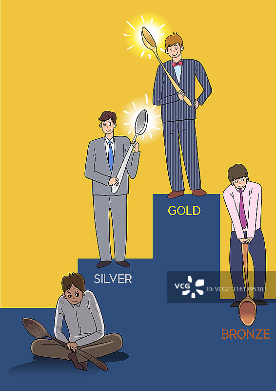 废料收集者、金勺子、社会问题、自造词、社会阶层图片素材