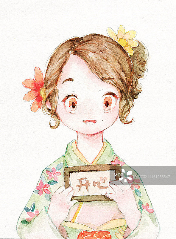 浴衣少女图片素材