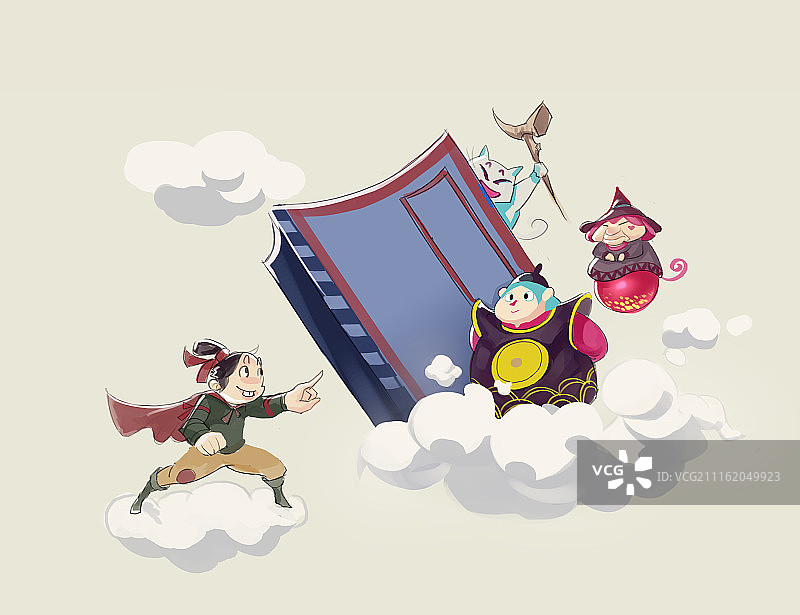 历史插画3图片素材