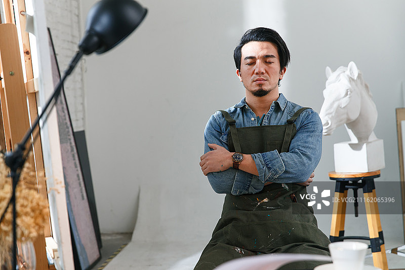 艺术家在冥想图片素材