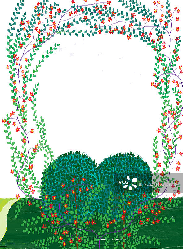 美背景元素组图共3000多幅-心型藤蔓图片素材