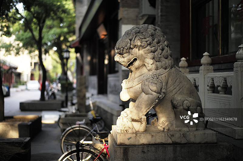北京琉璃厂石狮图片素材