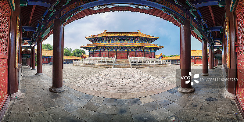 无锡三国影视城文德殿全景图片素材