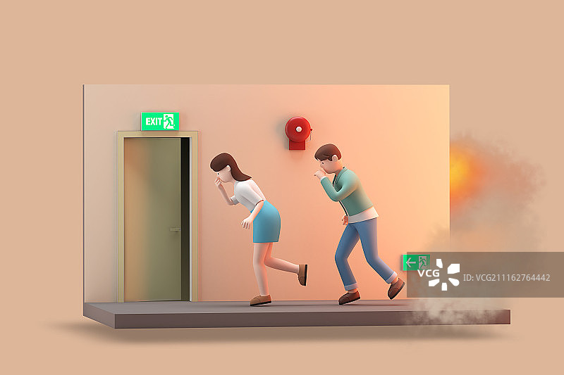 健康与安全3D扁平设计006图片素材