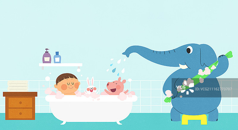 矢量图 - 童话世界儿童梦境插画图片素材