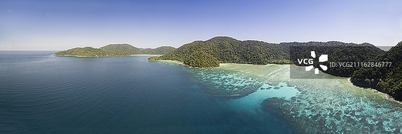 海岸线全景图片素材