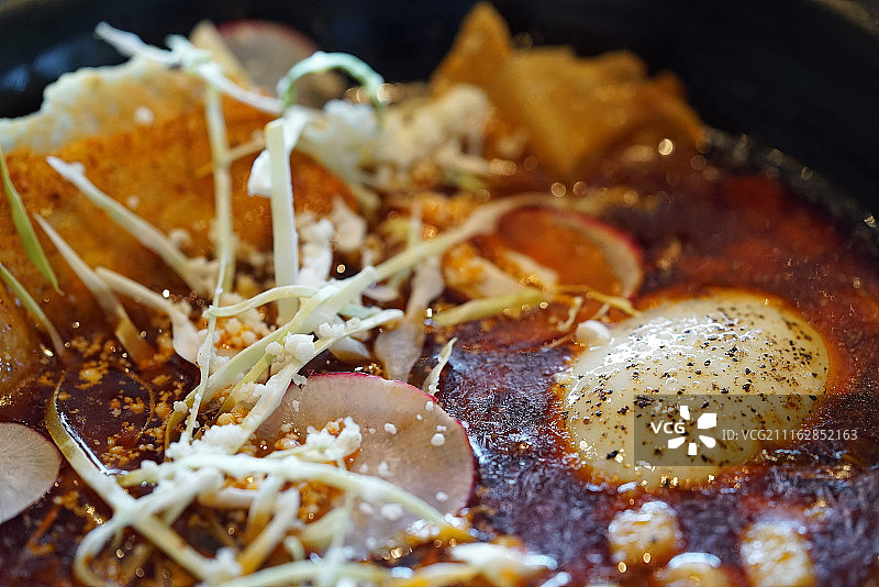 特写镜头下的波佐莱汤图片素材