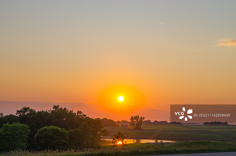 美丽日落景观图片素材