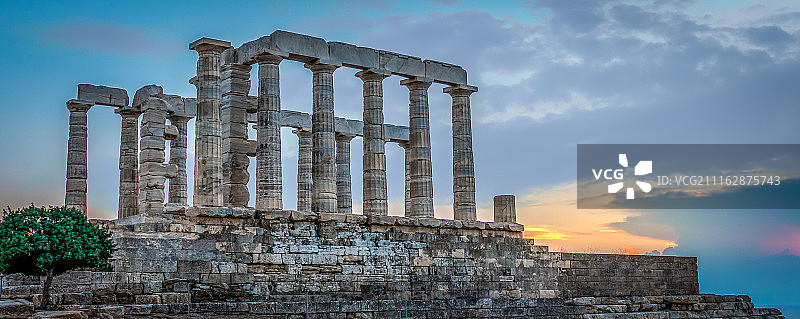 希腊波塞冬神庙图片素材