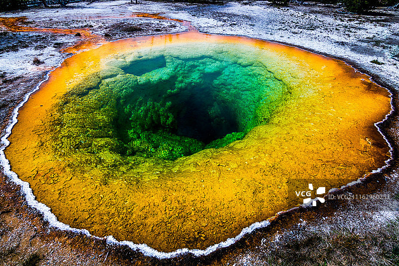 美国怀俄明州黄石国家公园的牵牛花池图片素材