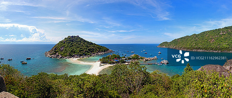 泰国南园岛的岛屿和海岸线风景图片素材