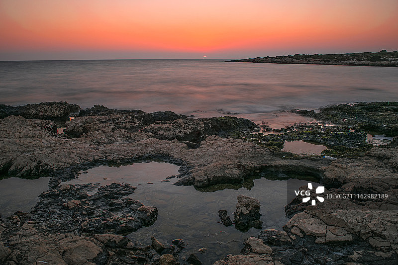 土耳其黄昏时的爱琴海图片素材
