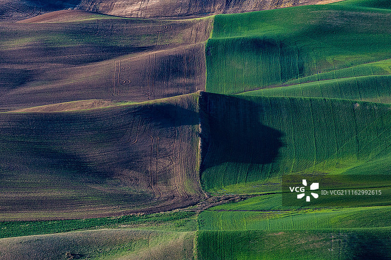 农田的航拍景观图片素材