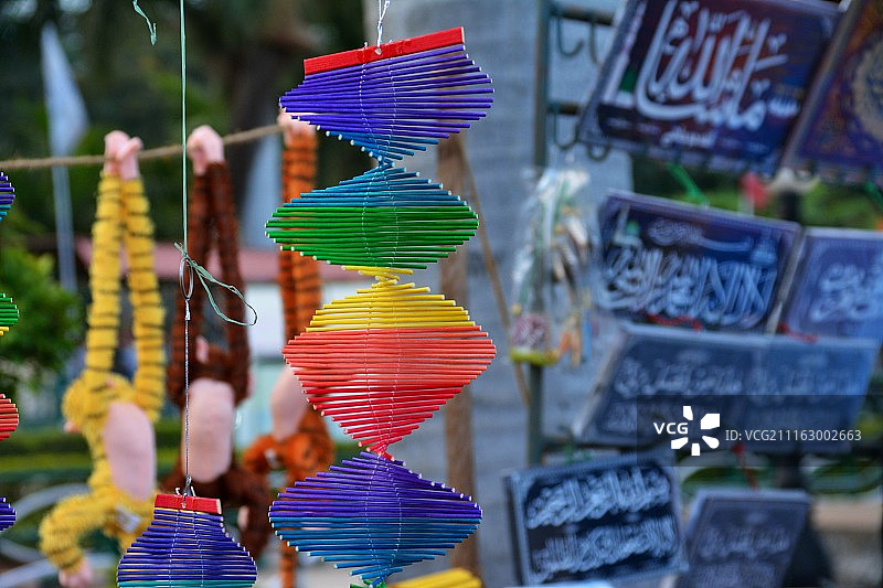 印度迈索尔Dasara展览中的玩具店图片素材