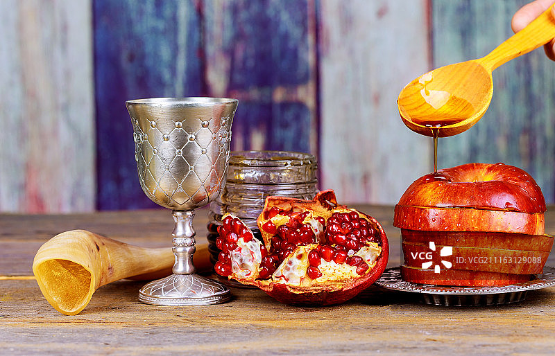 犹太新年象征照片图片素材