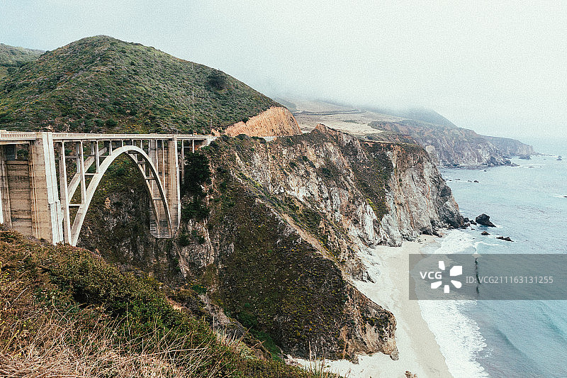 美国加利福尼亚州旧金山的比克斯比河拱桥图片素材