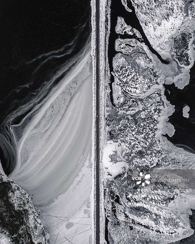 有道路的空中景观图片素材