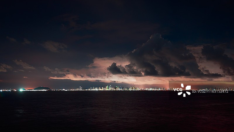 巴拿马城市夜景图片素材