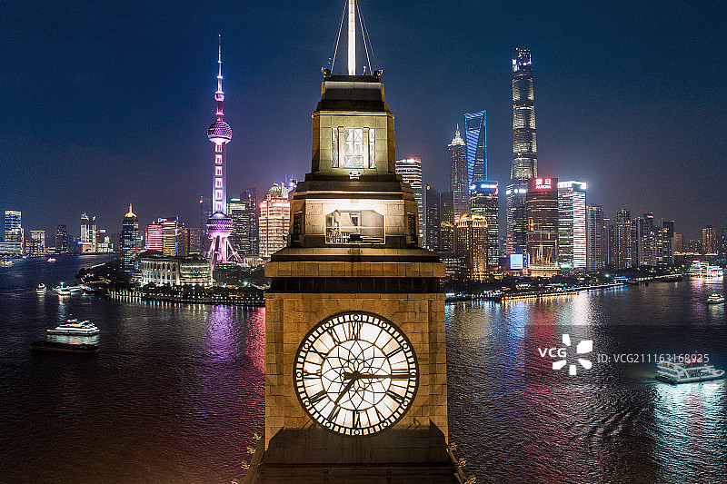 上海外滩建筑群航拍图片素材