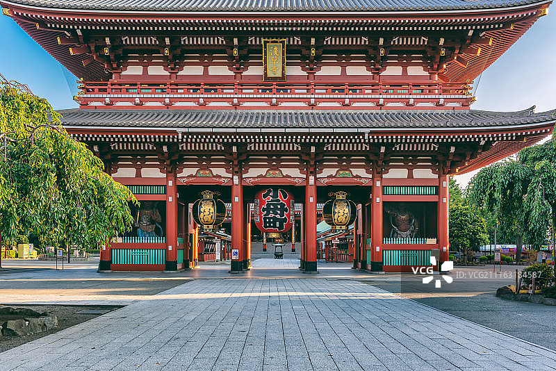 著名旅游景点日本东京浅草观音寺古代建筑五重塔祈福殿图片素材