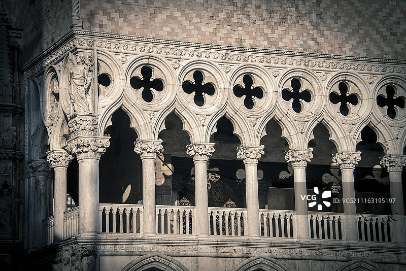 威尼斯总督宫一角图片素材