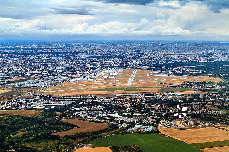 巴黎布尔歇机场航拍图片素材