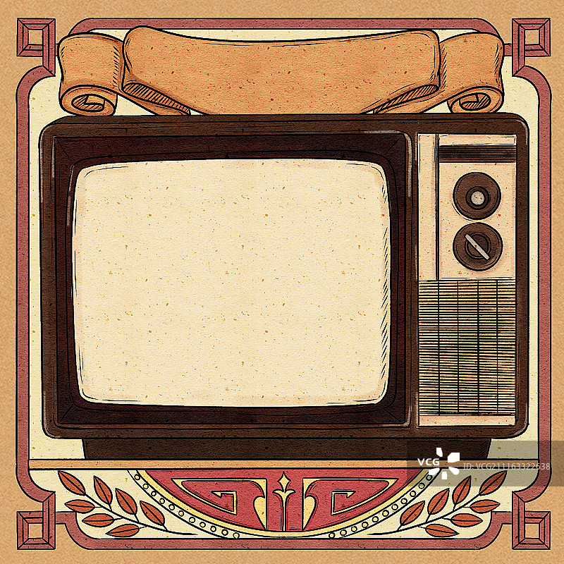 民国老式电视机图片素材
