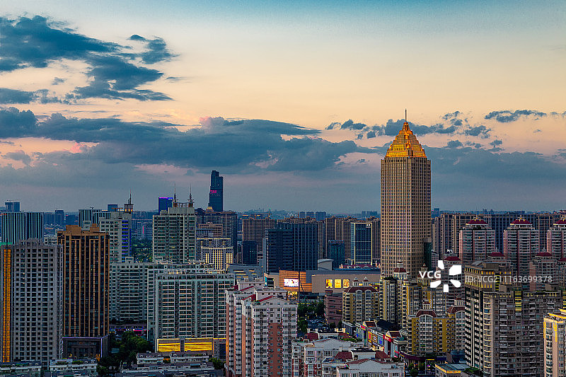 杭州萧山天际线图片素材