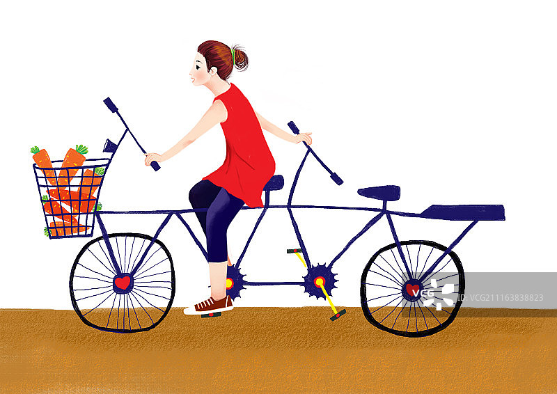 青春时尚唯美人物组图共3000幅-骑着双人车图片素材