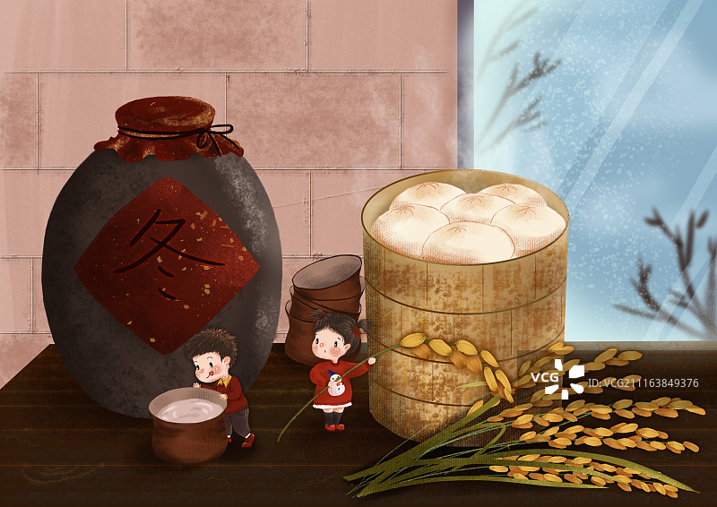 冬酒进补稻穗吉祥图片素材