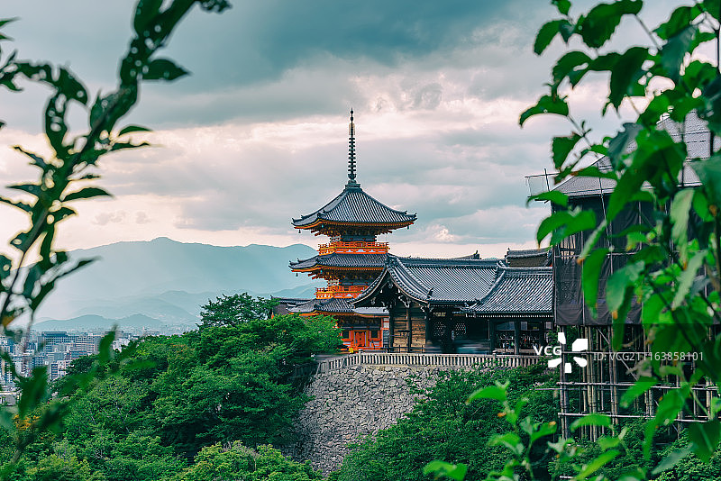 日本京都著名旅游景点清水寺图片素材
