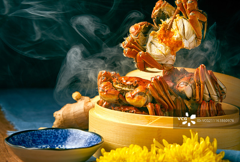 阳澄湖 大闸蟹 chinese festival图片素材