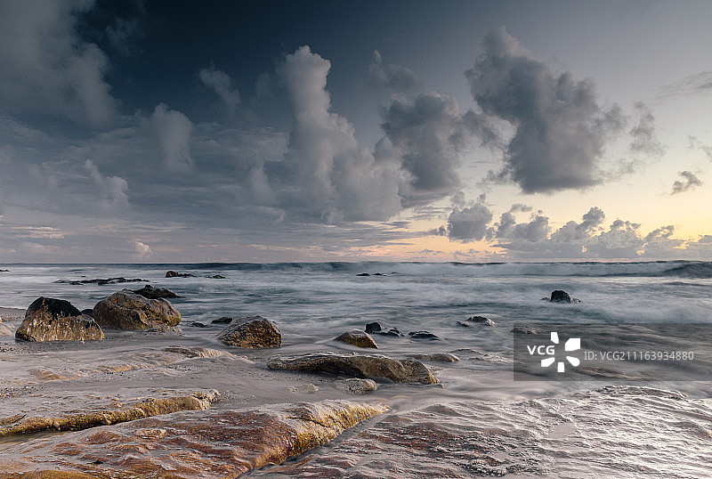 日落时分的海景图片素材