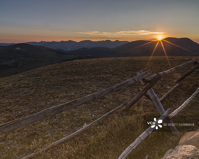 落基山公园的日落图片素材