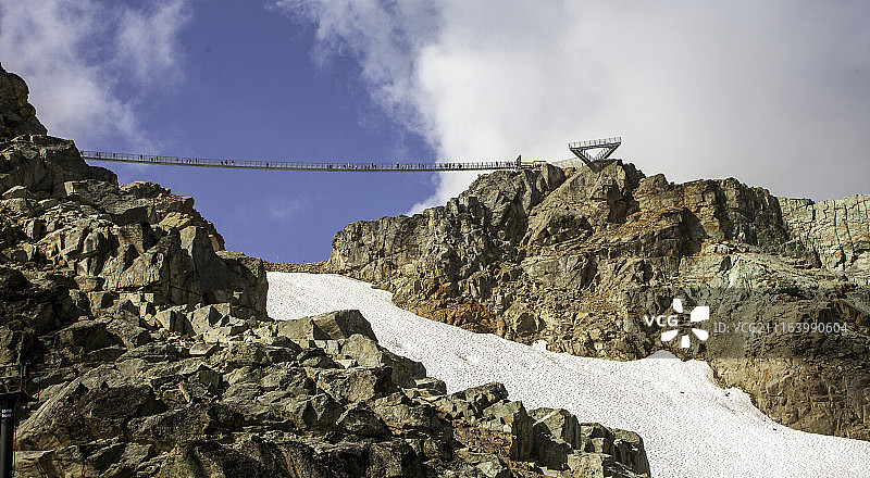 山区绳索桥风光图片素材