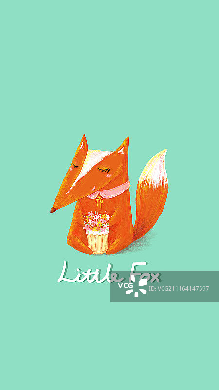 安静的小狐狸图片素材