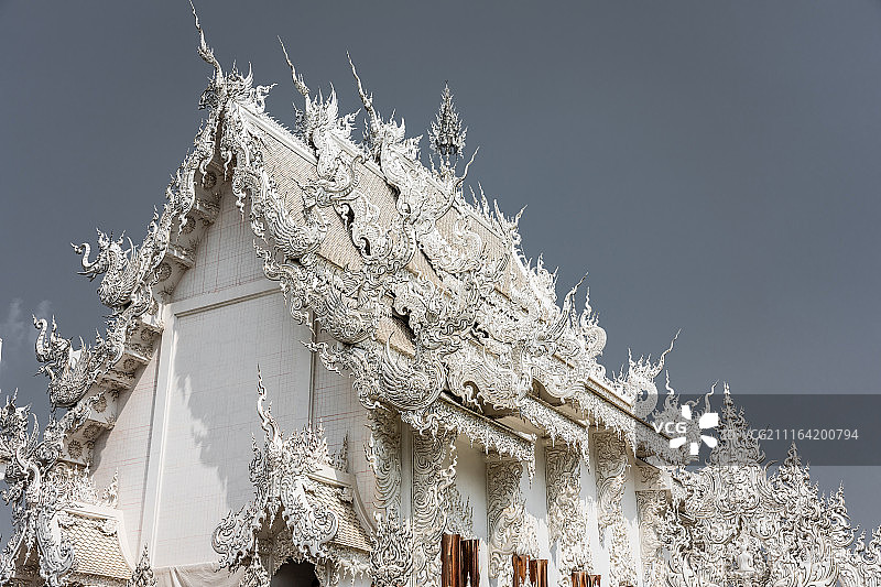 著名景点泰国清莱白庙图片素材