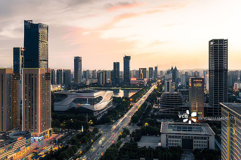 洛阳新区高楼群图片素材