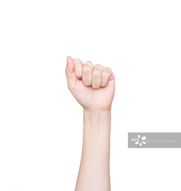 女生的手握拳图片素材