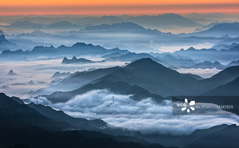 京北第一高峰雾灵山图片素材